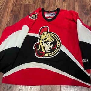 Vintage Ottawa Senators CCM SIGNED NHL Hockey Jersey Swoosh 90’s y2k Retro